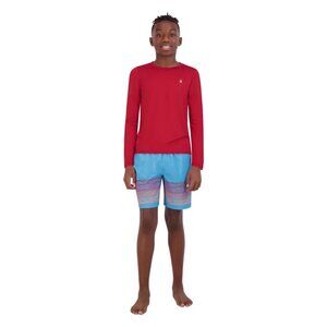 NWT Spyder Boys 2 Piece Swim Shirt and Trunks Set, 7/8